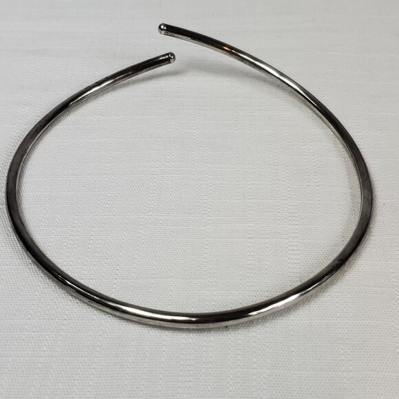 Silver 925 Mexico Stamped Chocker Collar Necklace for Pendant Vintage - Picture 6 of 6